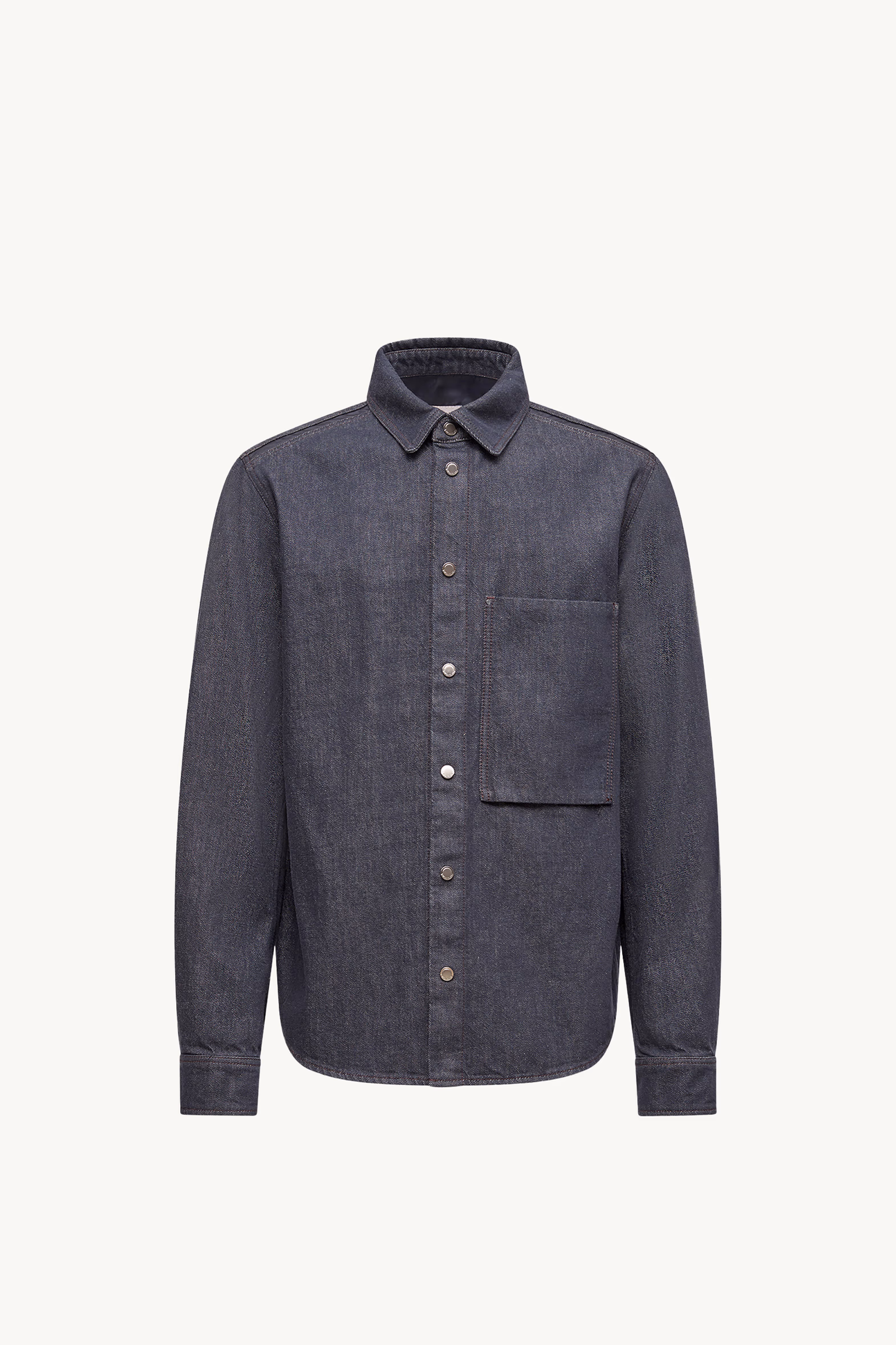 Camisa de manga larga de tejido vaquero Hombre Azul Denim Moncler 2